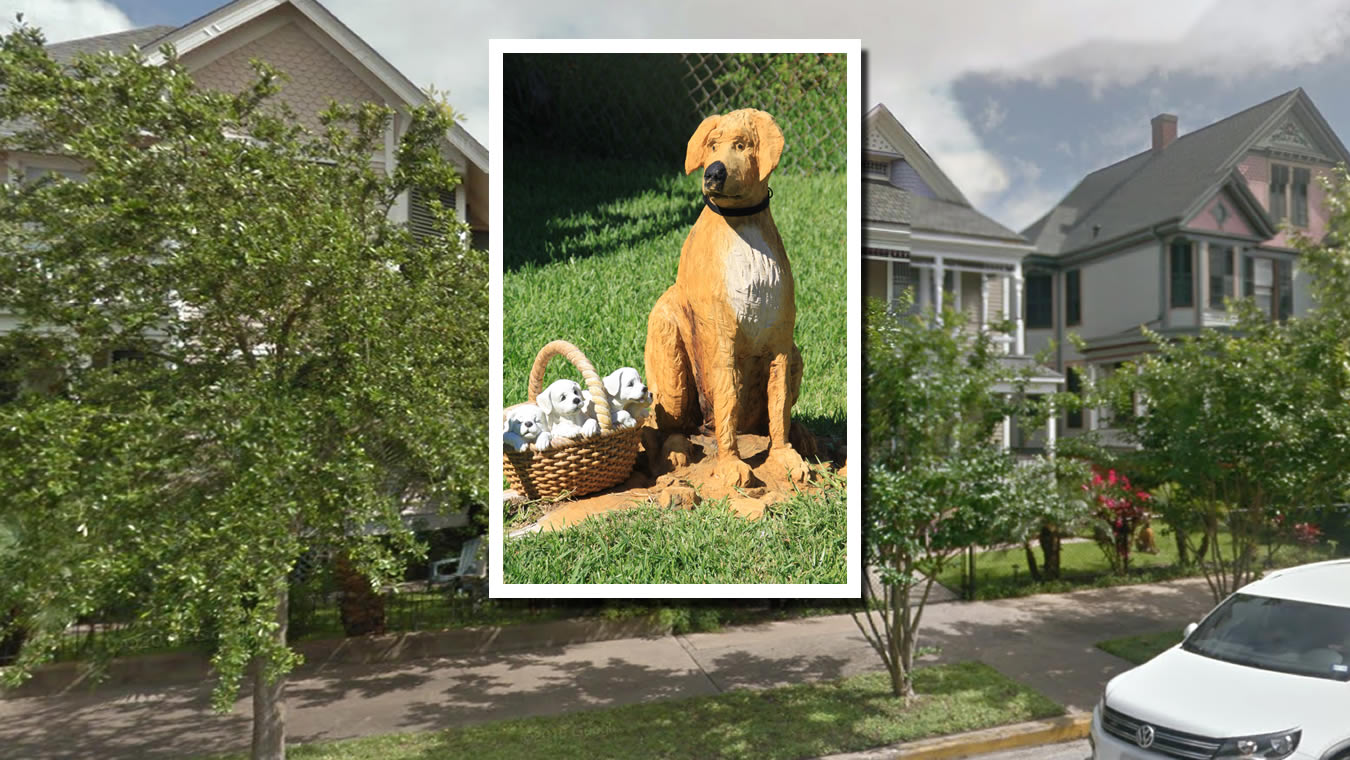 Yellow Lab Tree Sculpture Yellow labrador