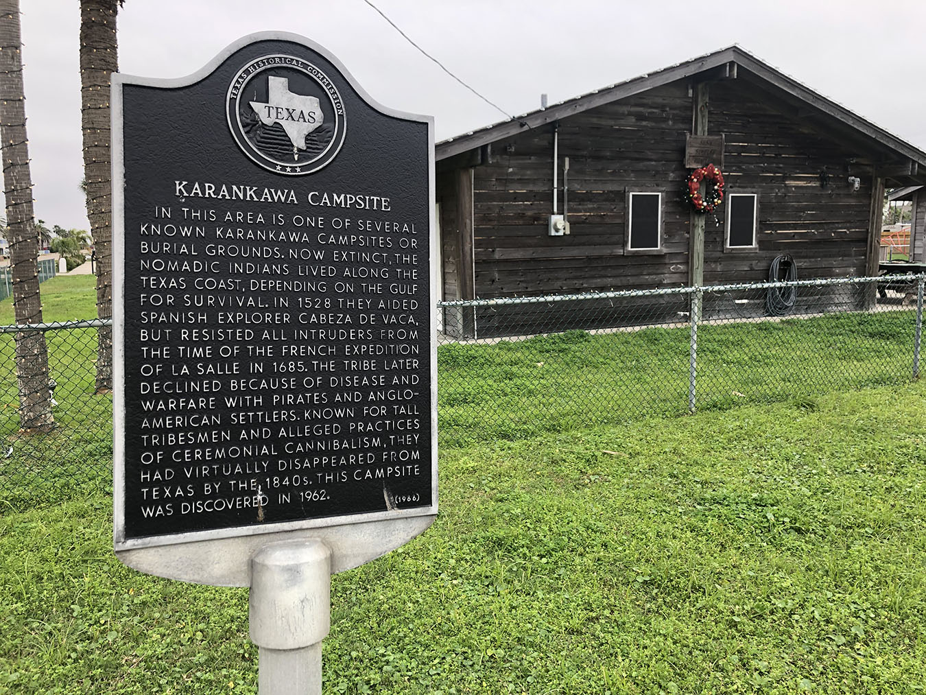 Karankawa Campsite Historical Marker