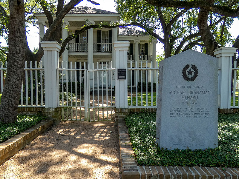 Site of the Home of Michael Branaman Menard Historical Marker