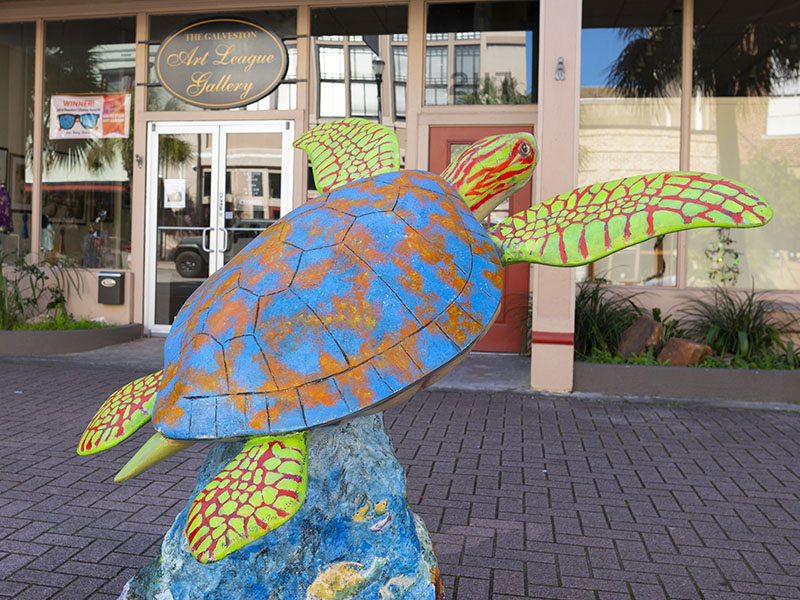 Turtles About Town at Galveston Art League - Sargasso Susan