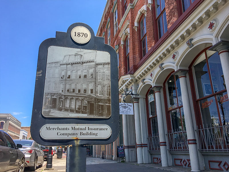 1870 Merchants Mutual Insurance Company Building Historical Marker