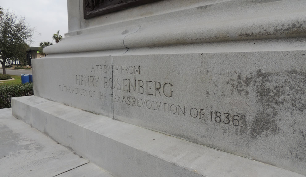 Engraved Rosenberg Statue on Broadway