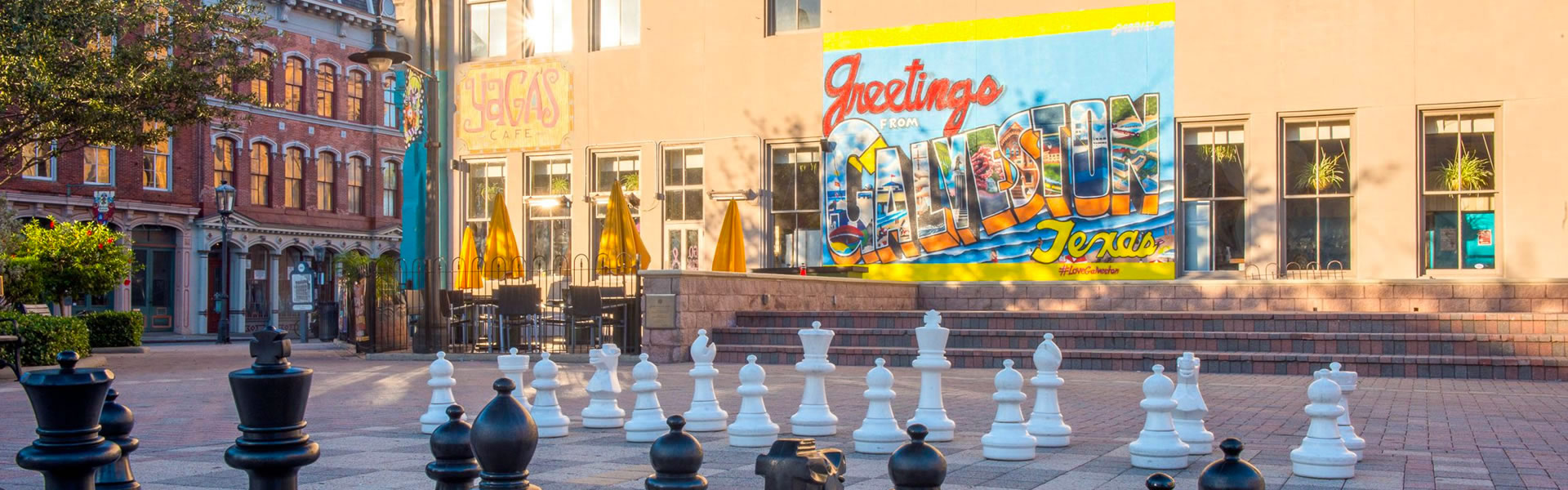 Saengerfest Park and the Giant Chess Board facing Yaga's