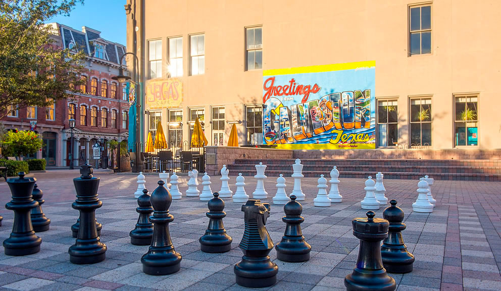 Saengerfest Park and the Giant Chess Board, Galveston TX