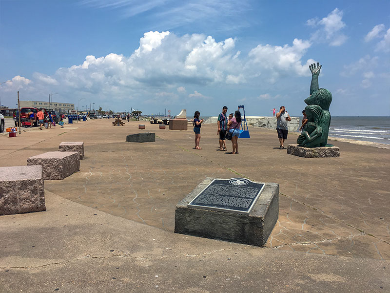 The Original Galveston Seawall Historical Marker