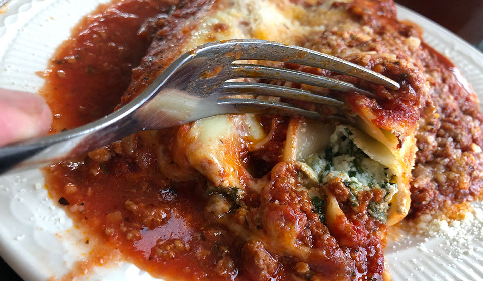 Manicotti di Spinaci at Sapori