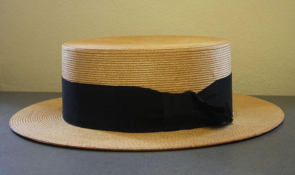 Straw Boater Hat from Baxter & Wilson in Galveston