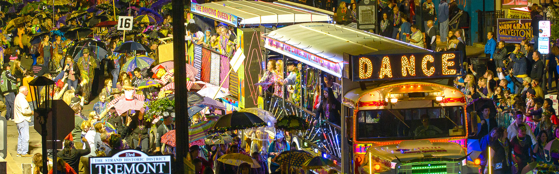 Mardi Gras Parade Along The Strand, Galveston, TX