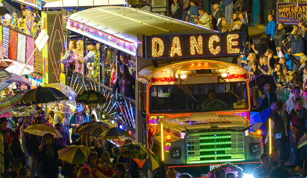 Mardi Gras Parade Along The Strand, Galveston, TX