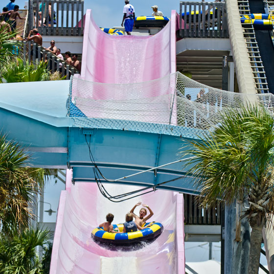 Kids Sliding at Schlitterbahn Waterpark