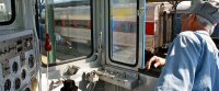 Train Engineer at Railroad Museum