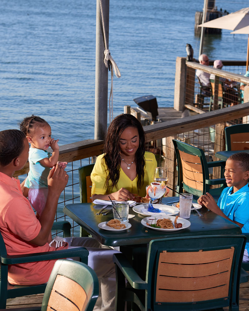 Family Dining Out at a Restuarant