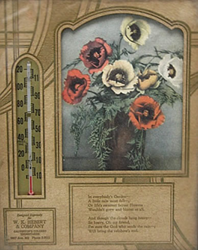W.K. Hebert Thermometer W.K. Hebert Thermometer