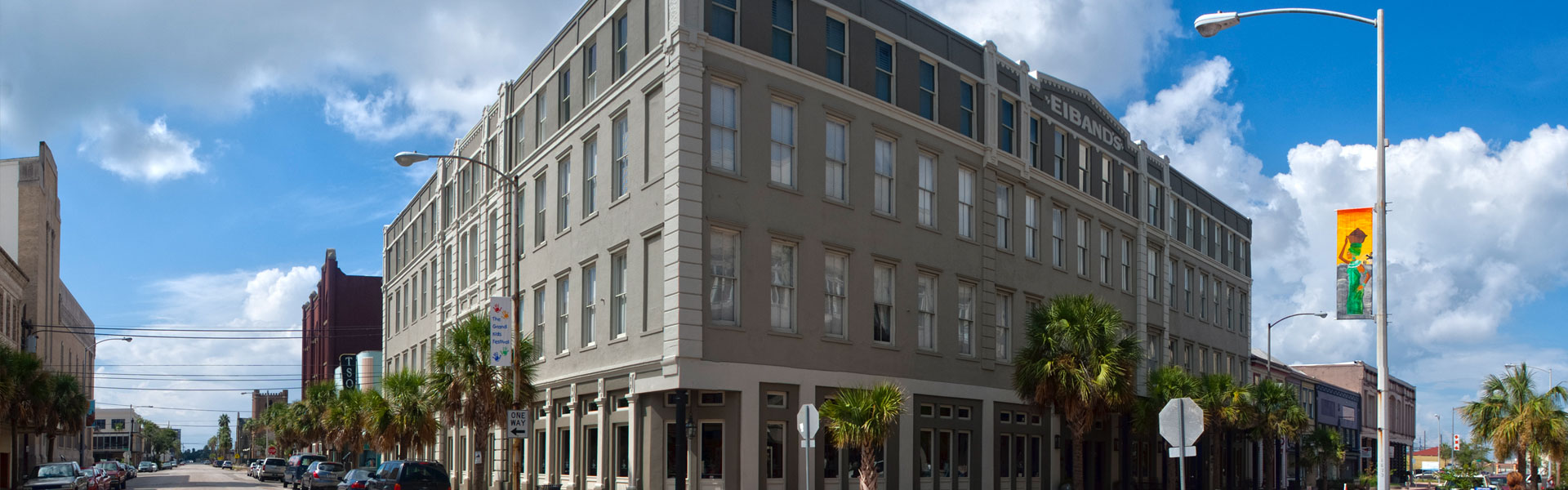 Exterior View of Eibands Emporium on Postoffice Street, Galveston TX
