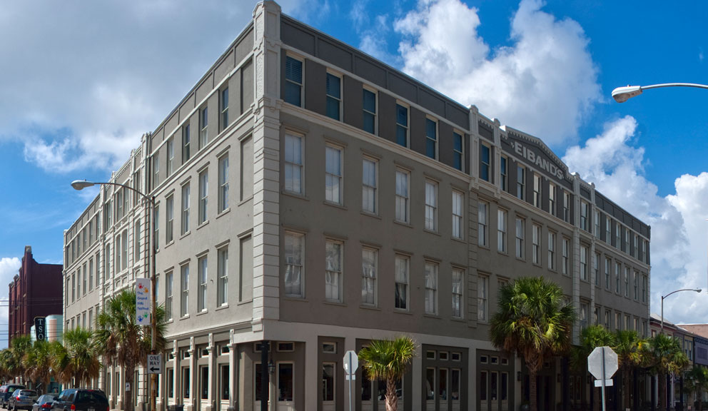 Exterior View of Eibands Emporium on Postoffice Street, Galveston TX