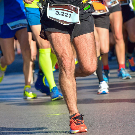 Runners Participating in a Marathon, Galveston TX