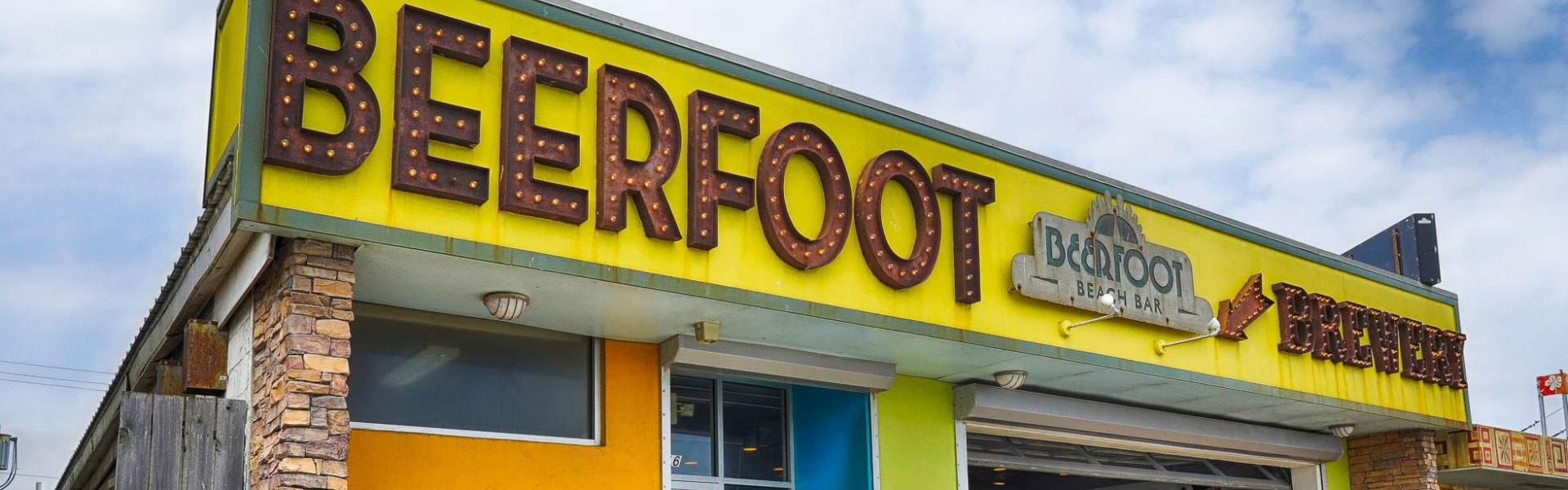 Exterior of Beerfoot Brewery, Galveston, TX