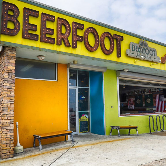 Exterior of Beerfoot Brewery, Galveston TX