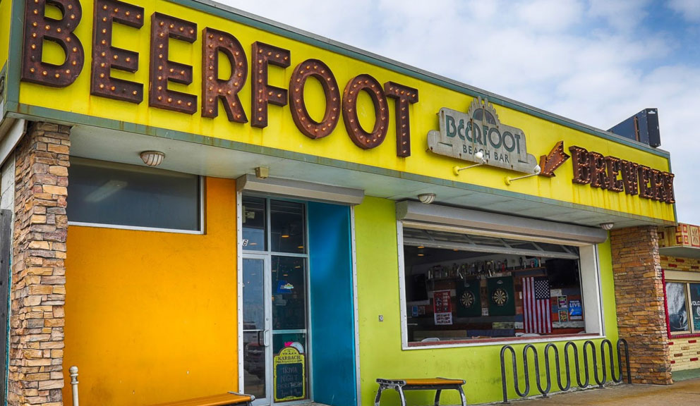 Exterior of Beerfoot Brewery, Galveston TX