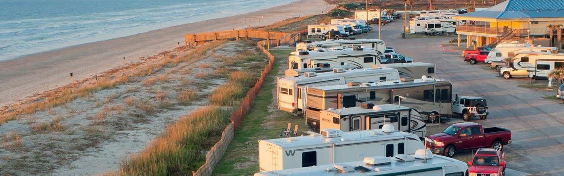 Aerial View of Dellanera RV Park, Galveston TX