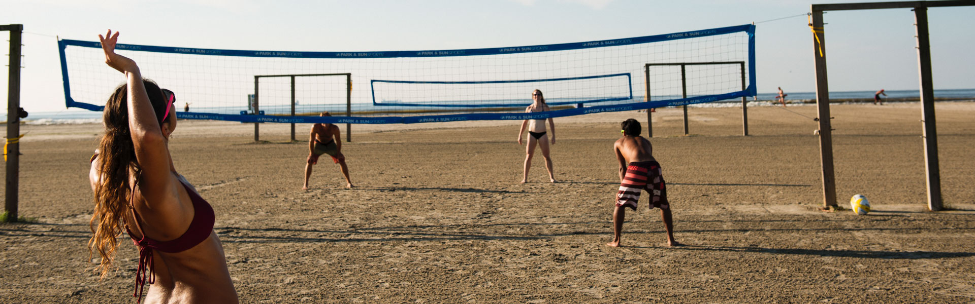 Beach Volleyball at R.A. Apffel Park, East Beach, Galveston TX