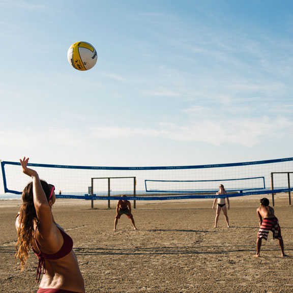 Beach Volleyball at R.A. Apffel Park, East Beach, Galveston TX