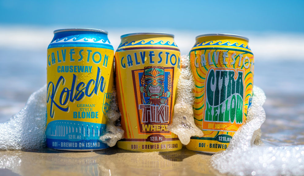 Several Flavors of Beer by Galveston Island Brewing Co., Galveston