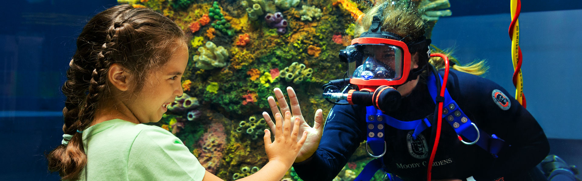 Child at Moody Gardens Aquarium, Galveston TX