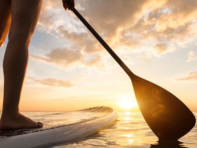 Stand Up Paddleboarder on Calm Water