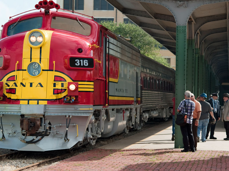 Train on Display at Galveston Railroad Museum
