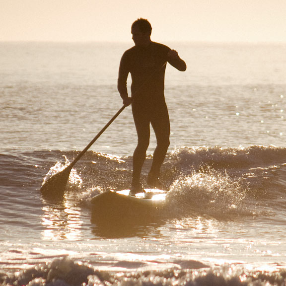 Male Paddleboarding, Galveston TX