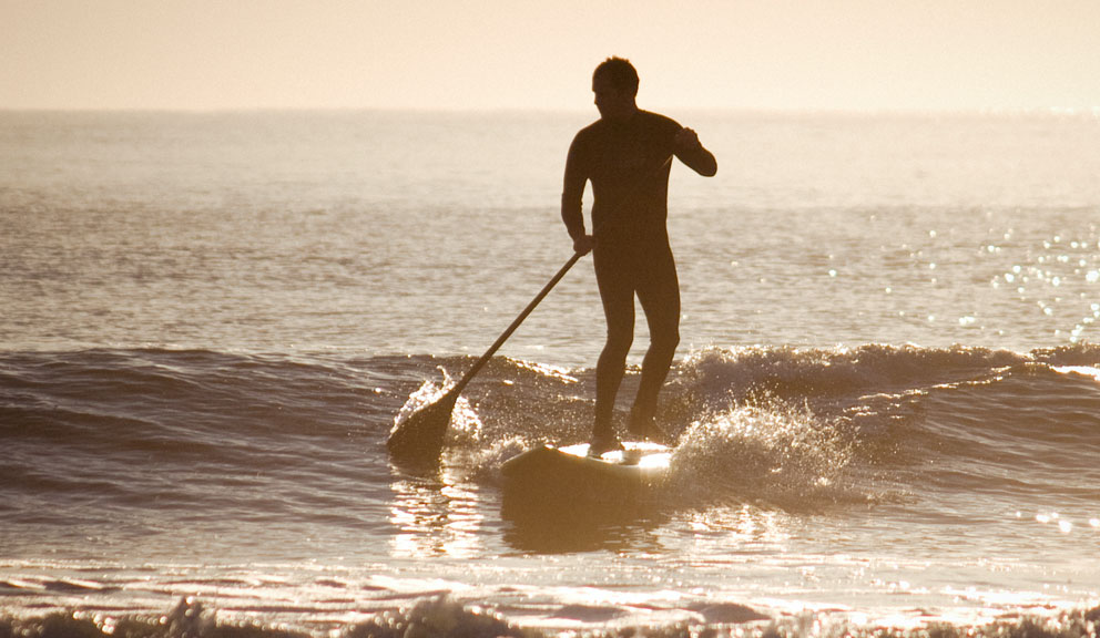 Male Paddleboarding, Galveston TX