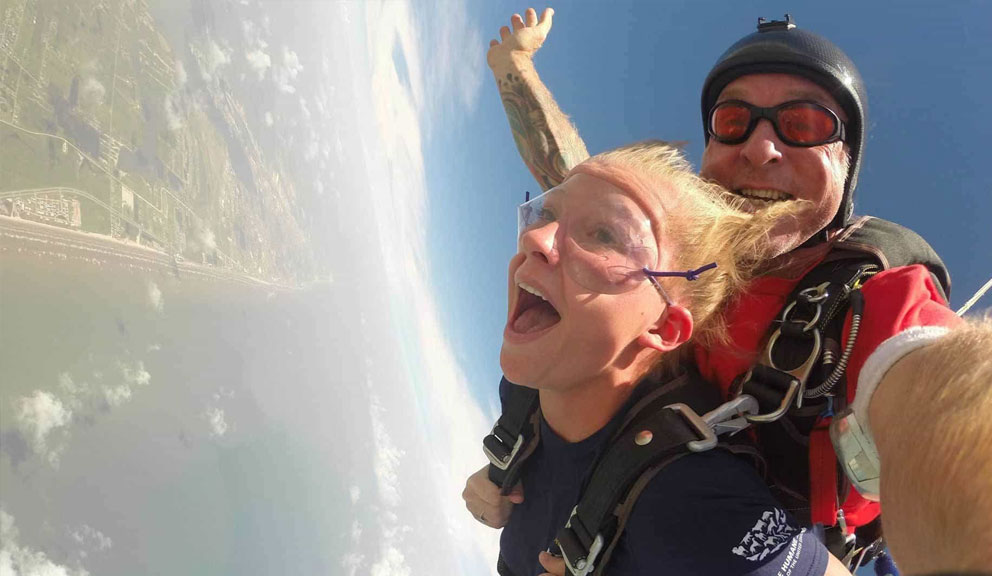 Skydiving on Galveston Island