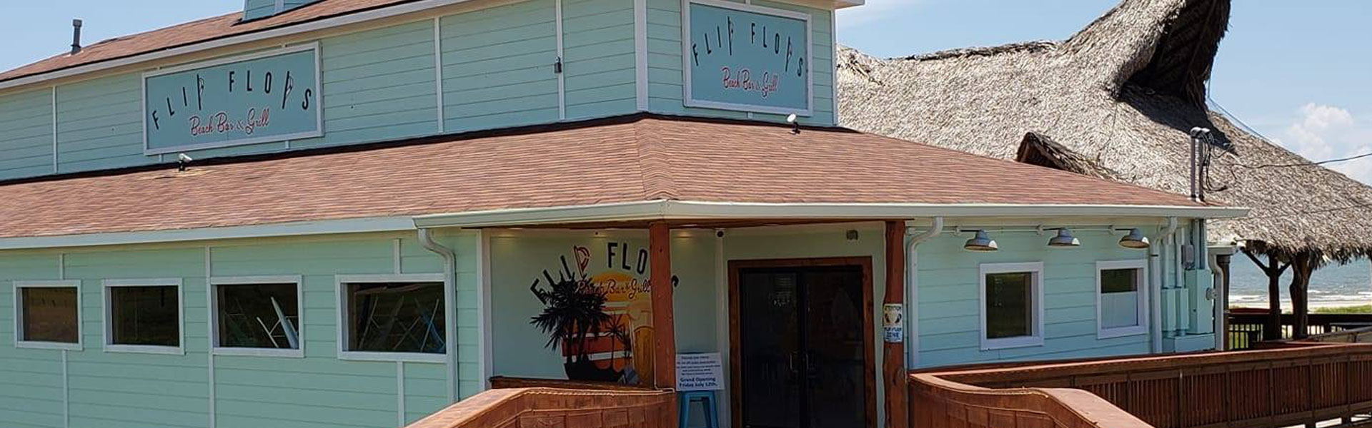 Exterior View of Flip Flops Beach Bar & Grill, Galveston, TX