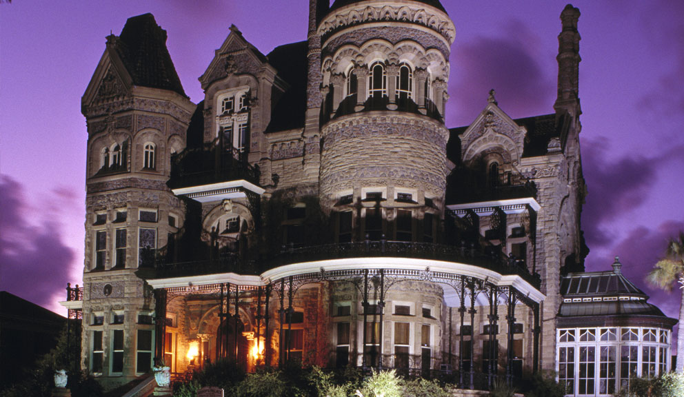 Evening View of Bishop's Palace, Galveston, TX