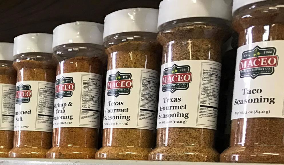 Collection of Spice Blends from Maceo Spice & Import Company, Galveston TX