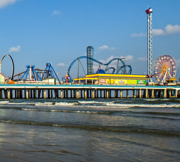 View of the Pleasure Pier from the Beach