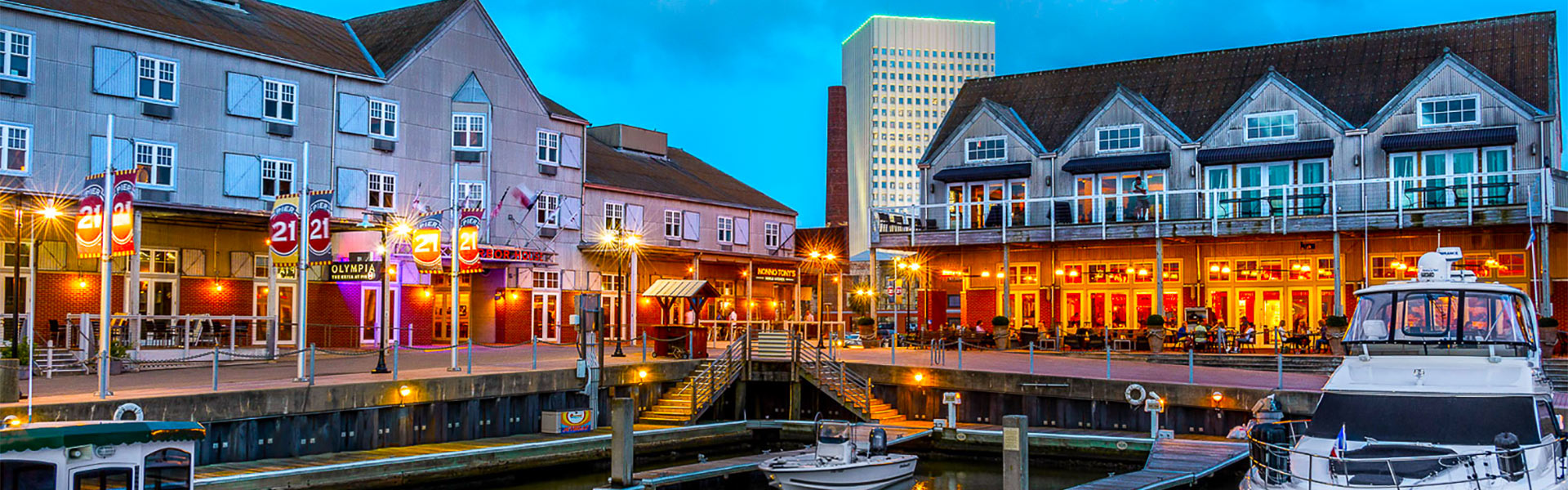 Harbor House in the Evening, Galveston TX