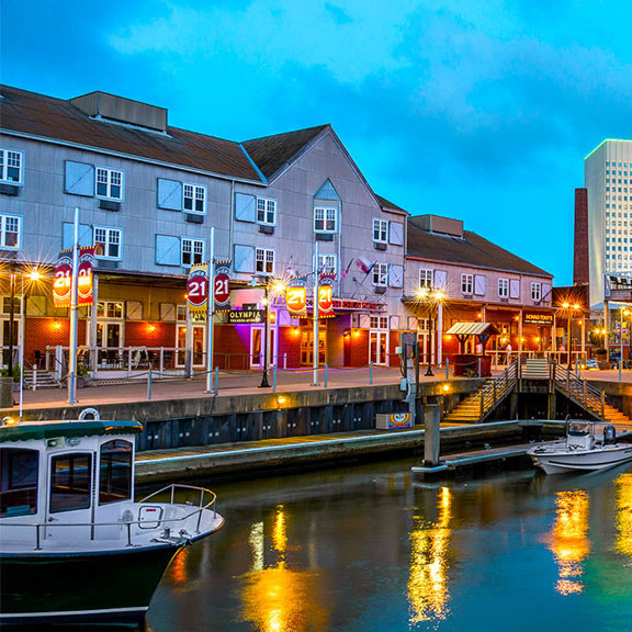 Harbor House in the Evening, Galveston TX