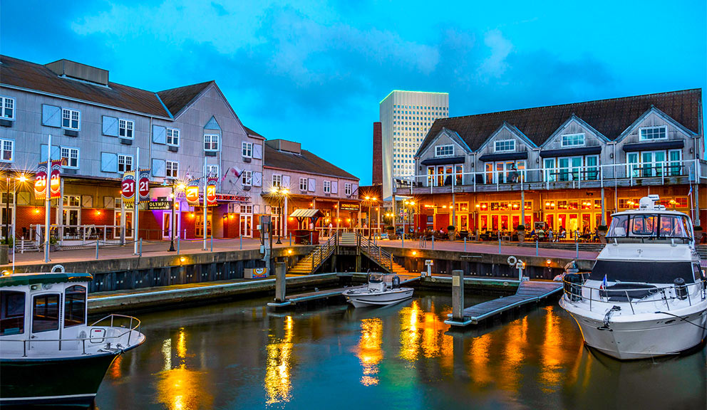 Harbor House in the Evening, Galveston TX