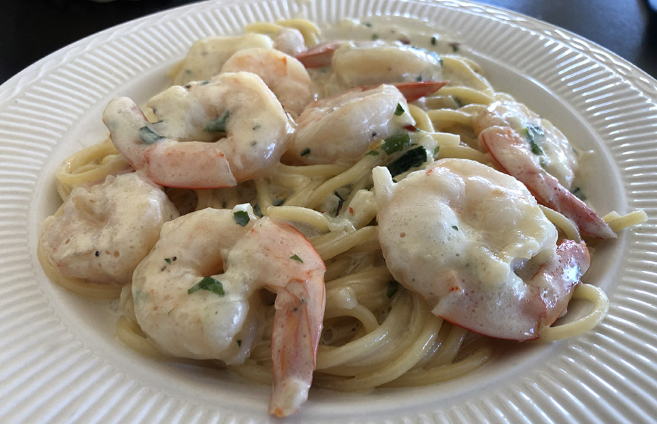 Shrimp with Cream Sauce at Sapori