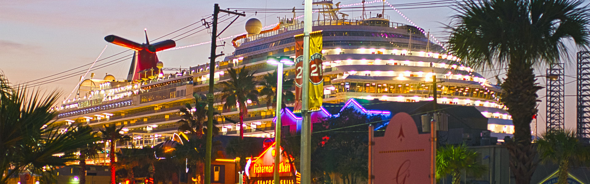 Cruise Ship at Galveston Cruise Terminal