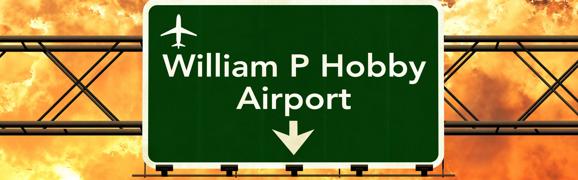 Hobby Airport Road Sign