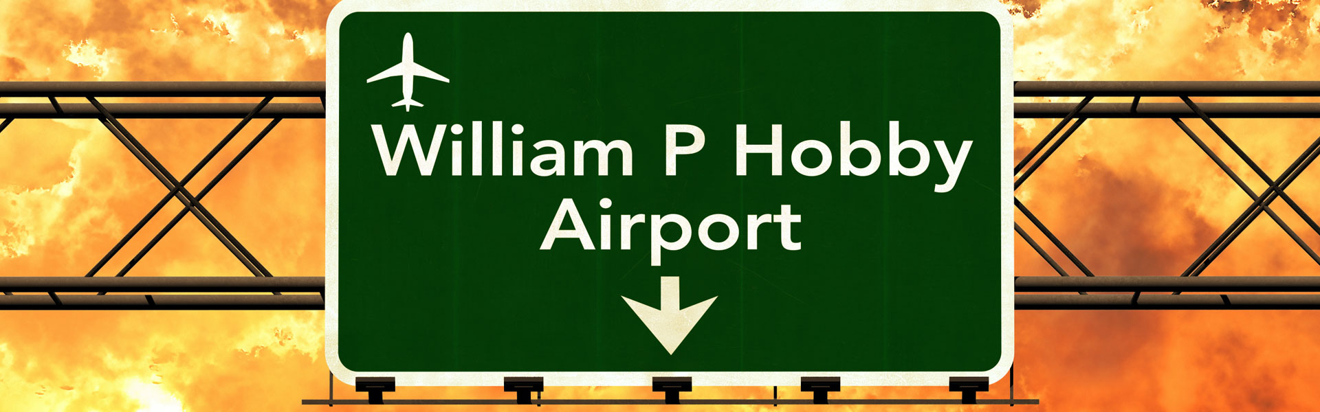 William P. Hobby Airport Hobby Airport Road Sign