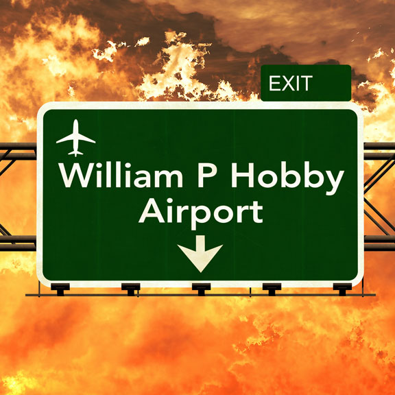 Hobby Airport Road Sign