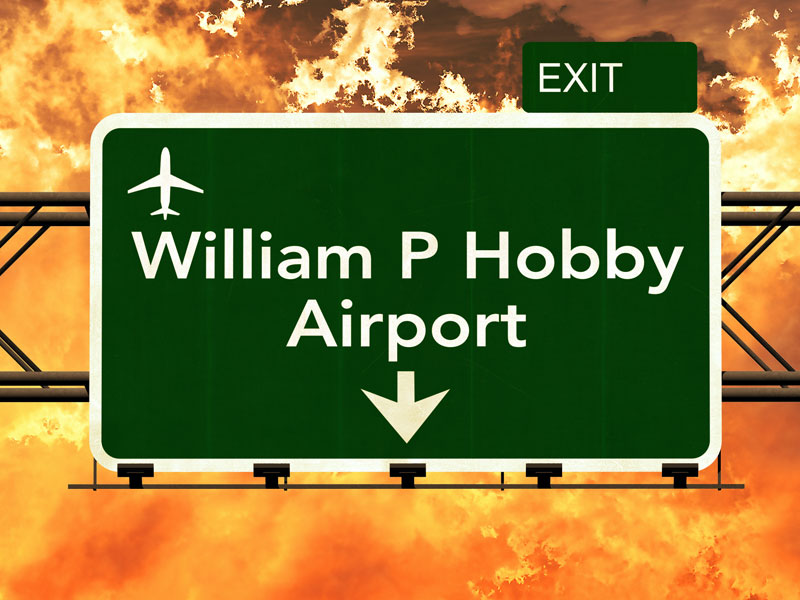 Hobby Airport Road Sign