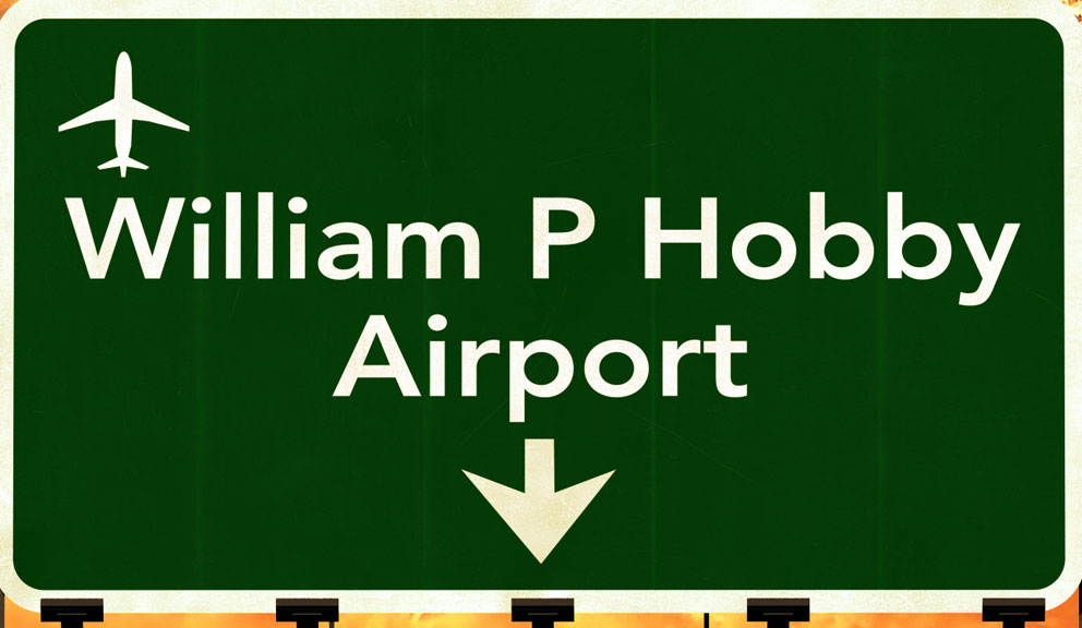 Hobby Airport Road Sign