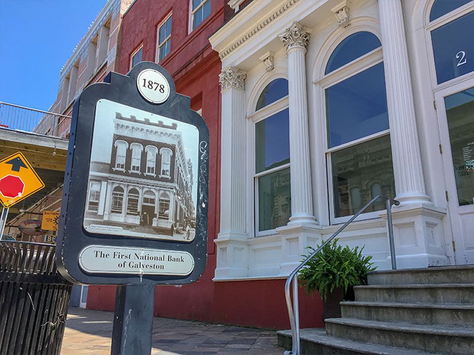 1878 The First National Bank of Galveston Historical Marker 1878 The First National Bank of Galveston Historical Marker