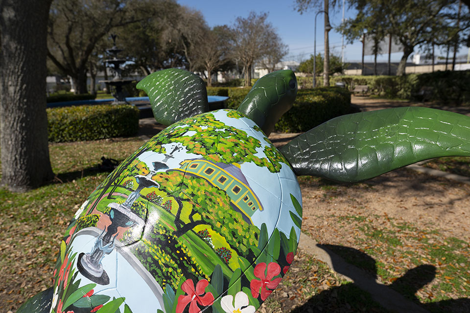 Alice a Turtle Sculpture at Kempner Park