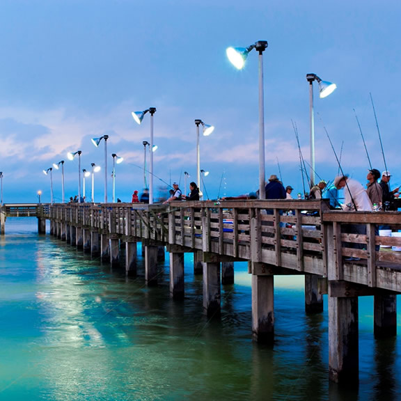 Seawolf Park Fishing Pier, Galveston TX